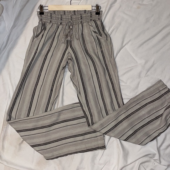 Sky and Sparrow Pants - Striped Flowy Pants